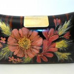 vintage 1940s lucite handpainted handbag