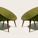 vintage 1950 circular pod lounge chairs