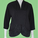 vintage 1950s crepe embroidered jacket