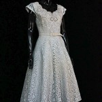 vintage 1950s emma domb beaded lace wedding party dress