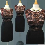 vintage 1950s lace illusion cocktail dress