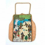 vintage 1960s Italian mongolian silk purse