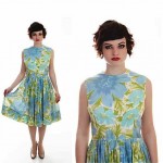 vintage 1960s floral dress