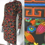 vintage 1960s goldworm dress