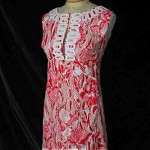 vintage 1960s lilly pulitzer crochet trim shift dress