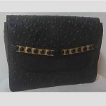 vintage 1960s ostrich clutch