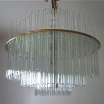 vintage 1960s sciolari glass rod chandelier