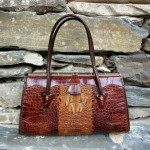 vintage 1970s crocodile handbag