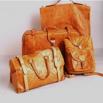 vintage 1970s hand tooled luggage set