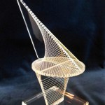 vintage 1970s lucite and string sculpture art