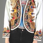 vintage 1980s beaded leather jacket