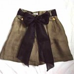 vintage 1980s chanel silk and linen shorts