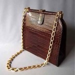 vintage alligator handbag