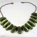 vintage andersen sterling enamel necklace