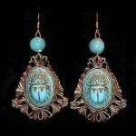 vintage art deco scarab earrings