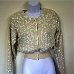 vintage christian dior beaded cardigan