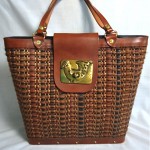 vintage enid collins woven handbag