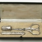 vintage french art nouveau silver sewing set