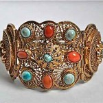 vintage gold vermeil cuff bracelet