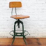 vintage industrial draftsman stool