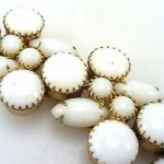 vintage juliana milk glass bracelet