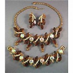 vintage juliana topaz rhinestone parure