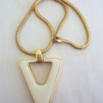 vintage lanvin moderist enamel necklace