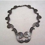 vintage los castillo taxco mexico sterling numbered necklace and earrings