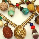 vintage miriam haskell charm necklace and bracelet