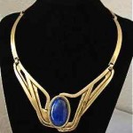 vintage modernist lapis lazuli necklace