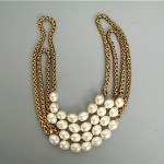 vintage pair chanel pearl necklace set