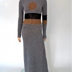 vintage rudi gernreich metallic maxi dress