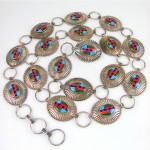 vintage southwestern sterling inlay concho belt