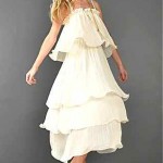 vintage tiered goddess dress