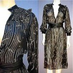 vintage zandra rhodes jack mulqueen metallic dress