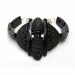 antique 1890s victorian whitby jet bracelet