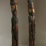 pair early 20th century new guinea tribal figures
