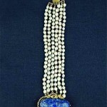 vintage 14k pearl and lapis bracelet