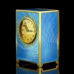 vintage 1900s swiss guilloche enamel clock