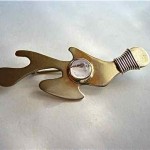 vintage 1950s biomorphic ed winer quartz brooch