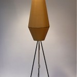 vintage 1950s tripod floor lamp