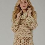 vintage 1970s crochet sweater dress z