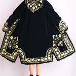 vintage 1970s velvet embroidered kimono coat