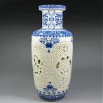 vintage 2 piece chinese porcelain vase