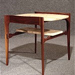 vintage bertha schaefer 1950s travetine side table