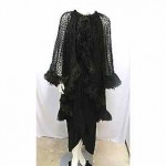 vintage bill blass sheer ostrich feather coat and dress