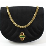 vintage chanel satin poured glass vening handbag