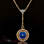 vintage cresarrow 1920s art nouveau 14k diamond enamel locket necklace