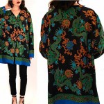 vintage diane von furstenberg silk asian blouse