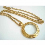 vintage givenchy magnifying glass pendant necklace